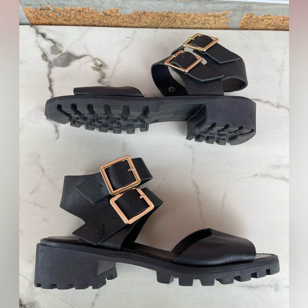 Miista Women's Patti Leather Sandals - Black size 36 /6.5 - Picture 2 of 9